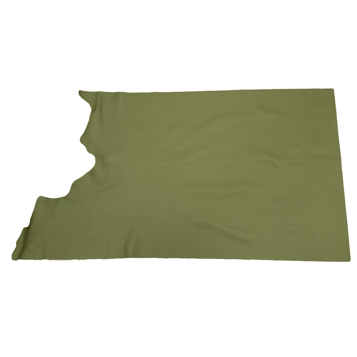 Army Green Cowhide Leather – Pebble Grain 3–4 oz | Fort Bliss Green, Middle Piece / 6.5 - 7.5 | The Leather Guy