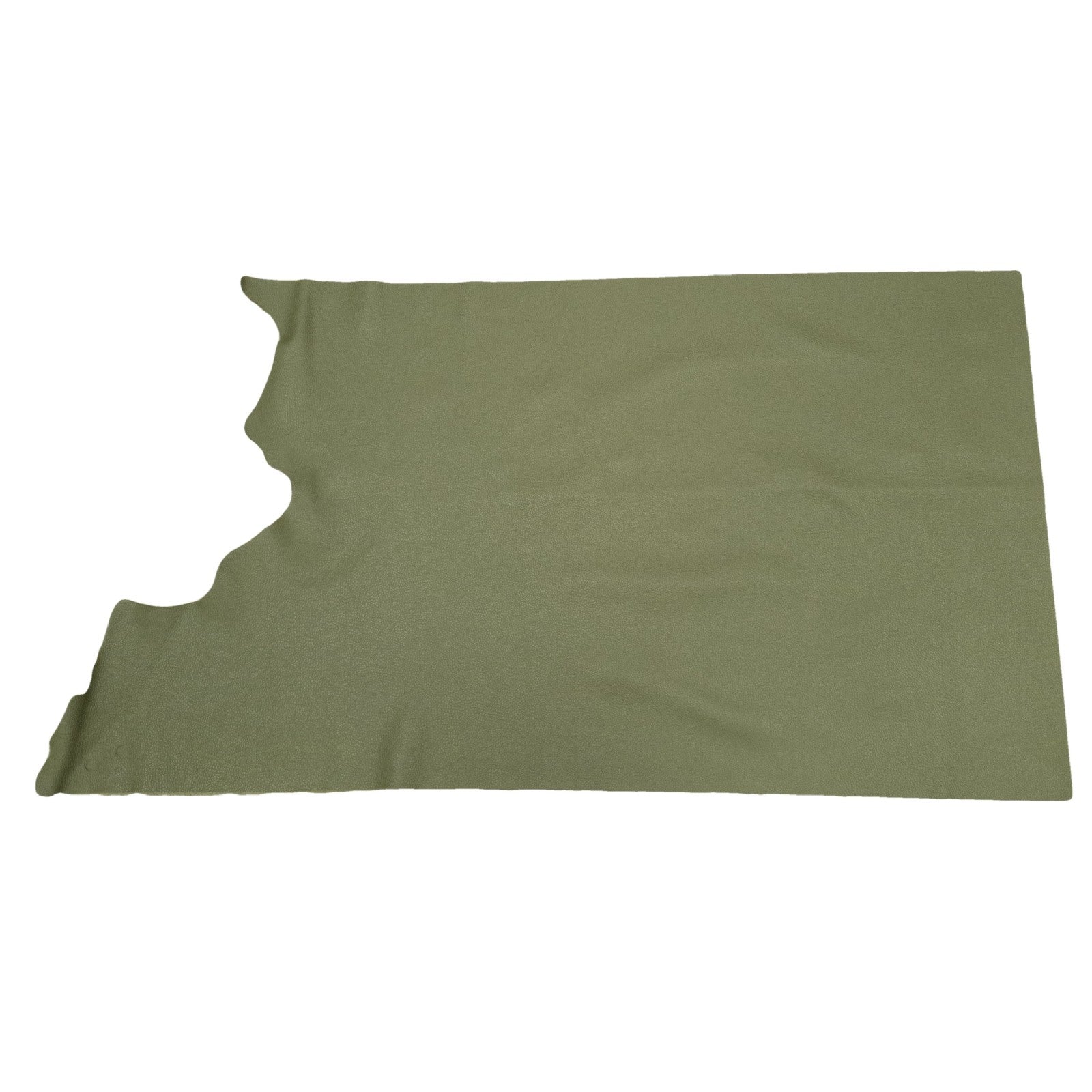 Green Cowhide Leather – Pebble Grain 3–4 oz | Army Soldier Green, Middle Piece / 6.5 - 7.5 | The Leather Guy