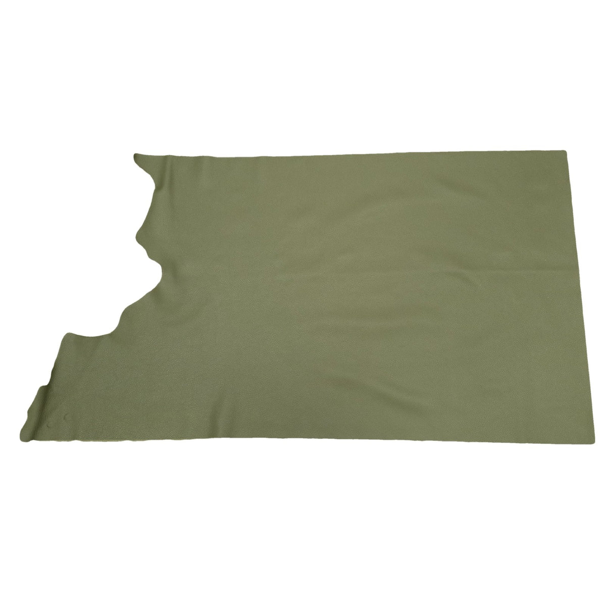 Retired Tried N True Cowhide Leather – Pebble Grain 3–4 oz | Sides and Project Pieces, Army Soldier Green / Middle Piece / 6.5 - 7.5 | The Leather Guy