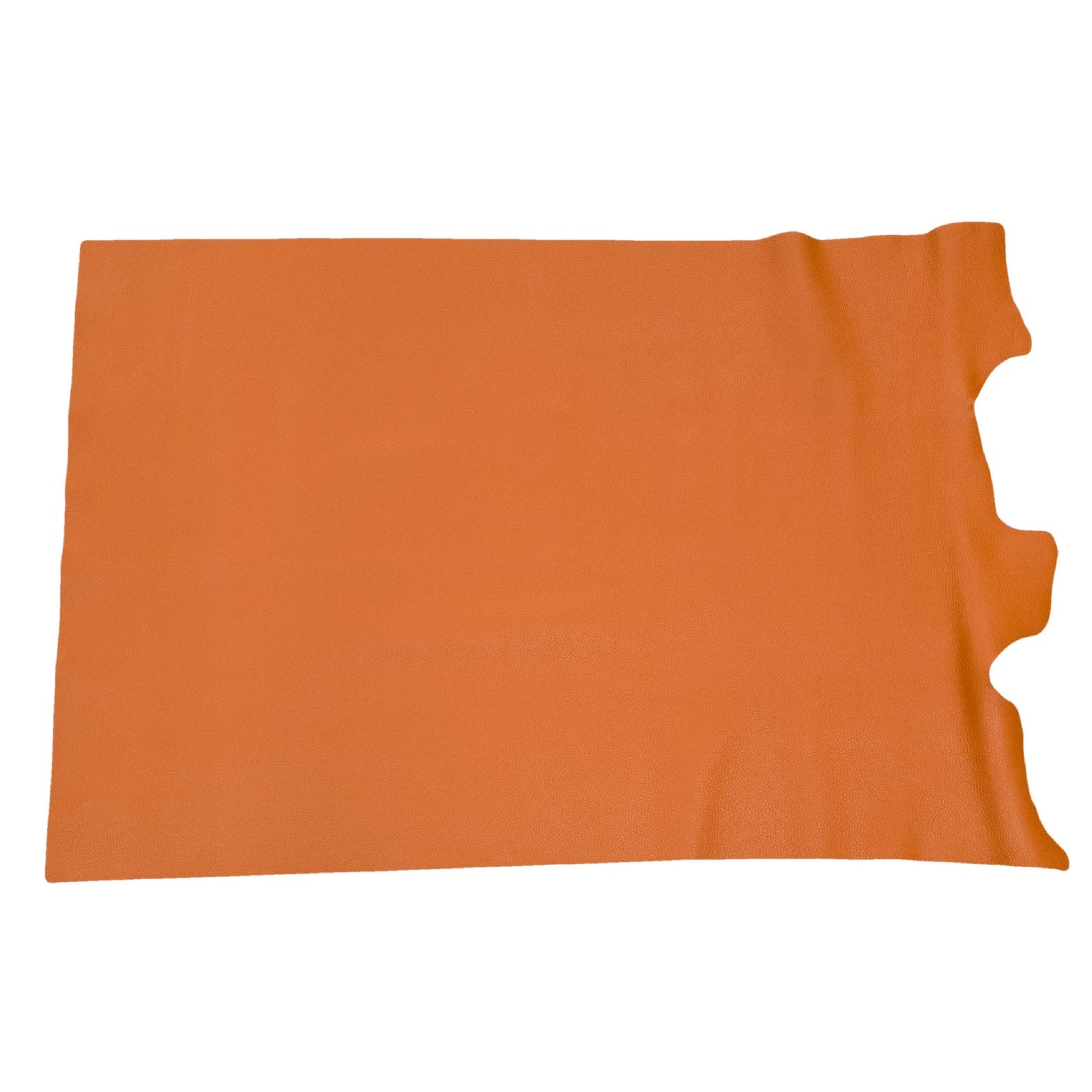 Burnt Orange Cowhide Leather – Pebble Grain 3–4 oz | Boca Burnt Orange, Middle Piece / 6.5 - 7.5 | The Leather Guy
