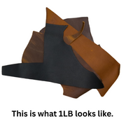 Earth Tones, 5-6 ounces, Oil Tanned Scrap Bags, | The Leather Guy