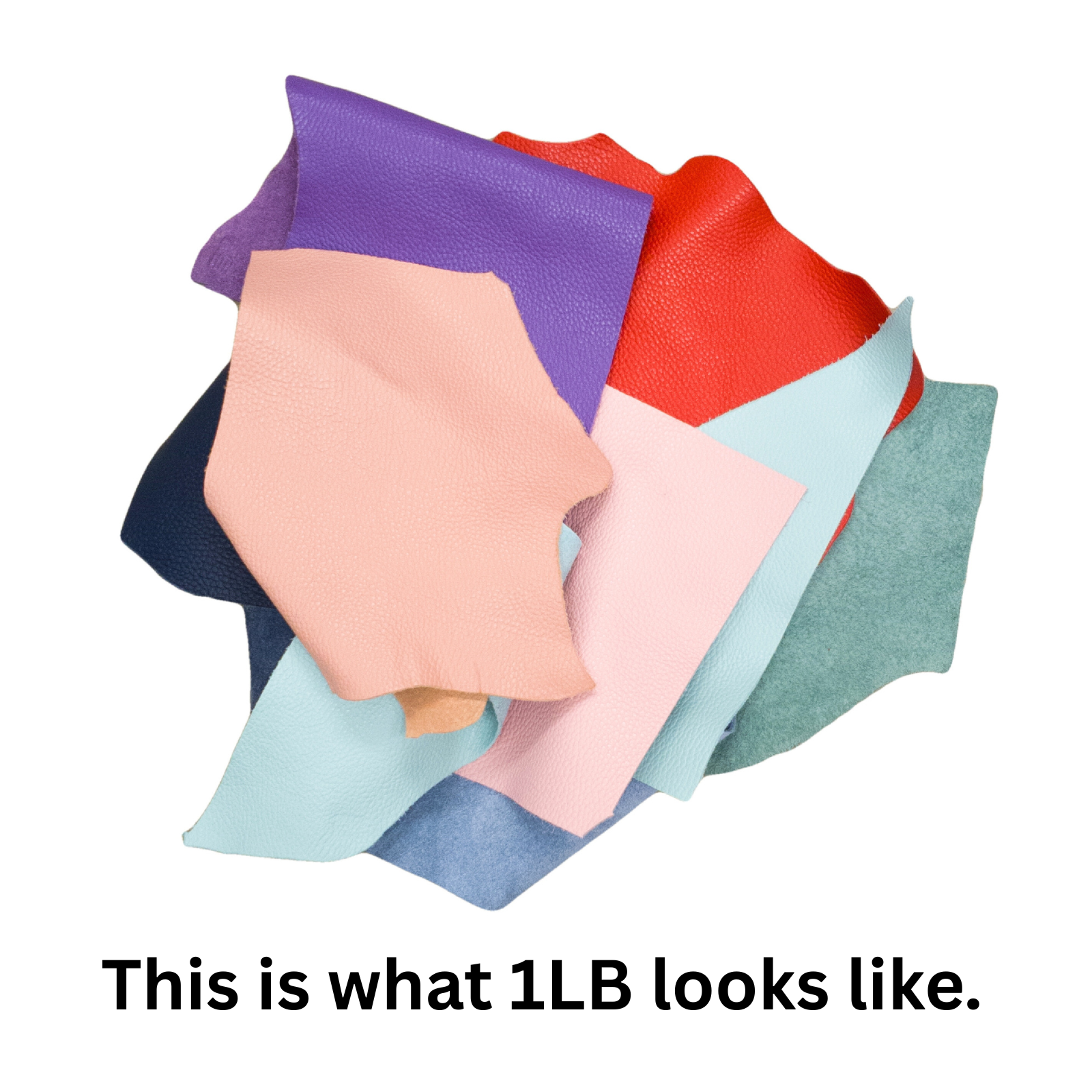 Multi Colored, 1 pound Tried n True Cowhide Scrap Bag, | The Leather Guy