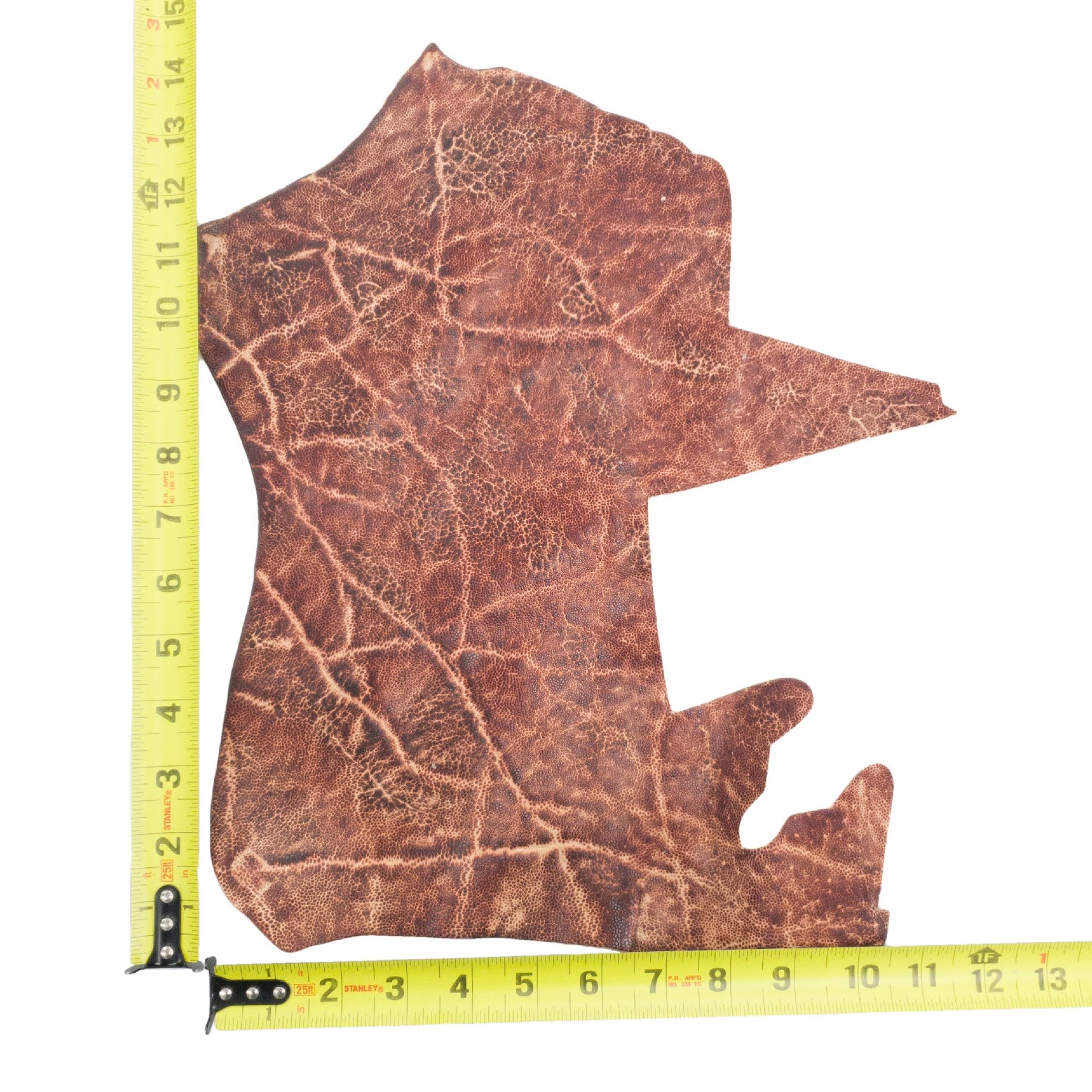 Genuine Elephant Nonstock Project Pieces, 4.5-5.5 oz, 0.5-1.5 Sq Ft, Toasty Red / > 1 Sq Ft / Hide 2 | The Leather Guy