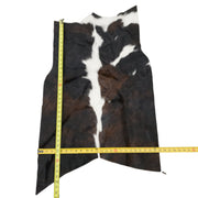 Tri-Color Black, Brown, off White, 3-8 Sq Ft Hair-on Cowhide Project Pieces, 5 / 2 | The Leather Guy