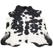 Tri-Color Black/Brown/Off White 56" x 72" Cowhide Rug,  | The Leather Guy