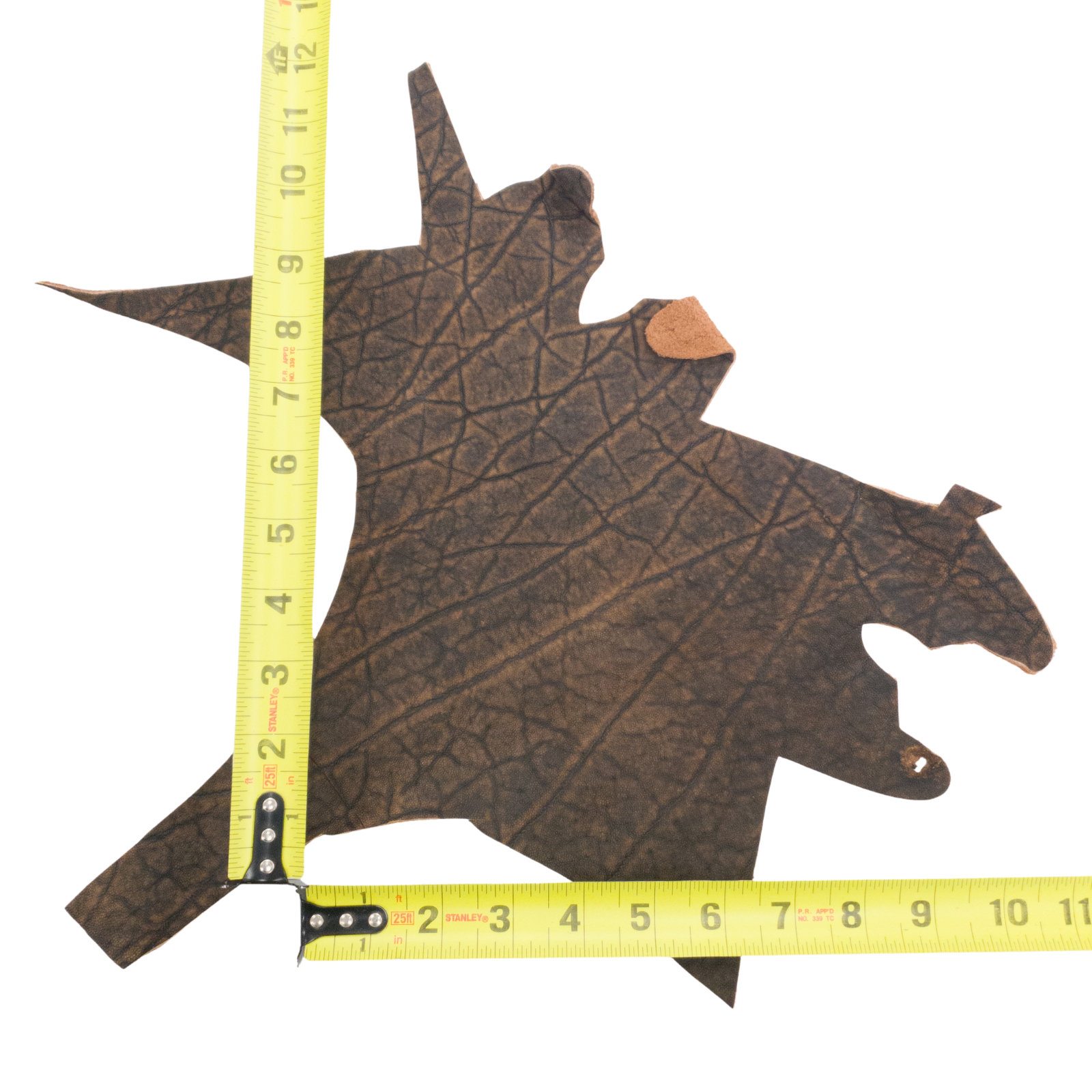 Genuine Elephant Nonstock Project Pieces, 4.5-5.5 oz, 0.5-1.5 Sq Ft, Two Tone Brown / < 1 Sq Ft / Hide 6 | The Leather Guy