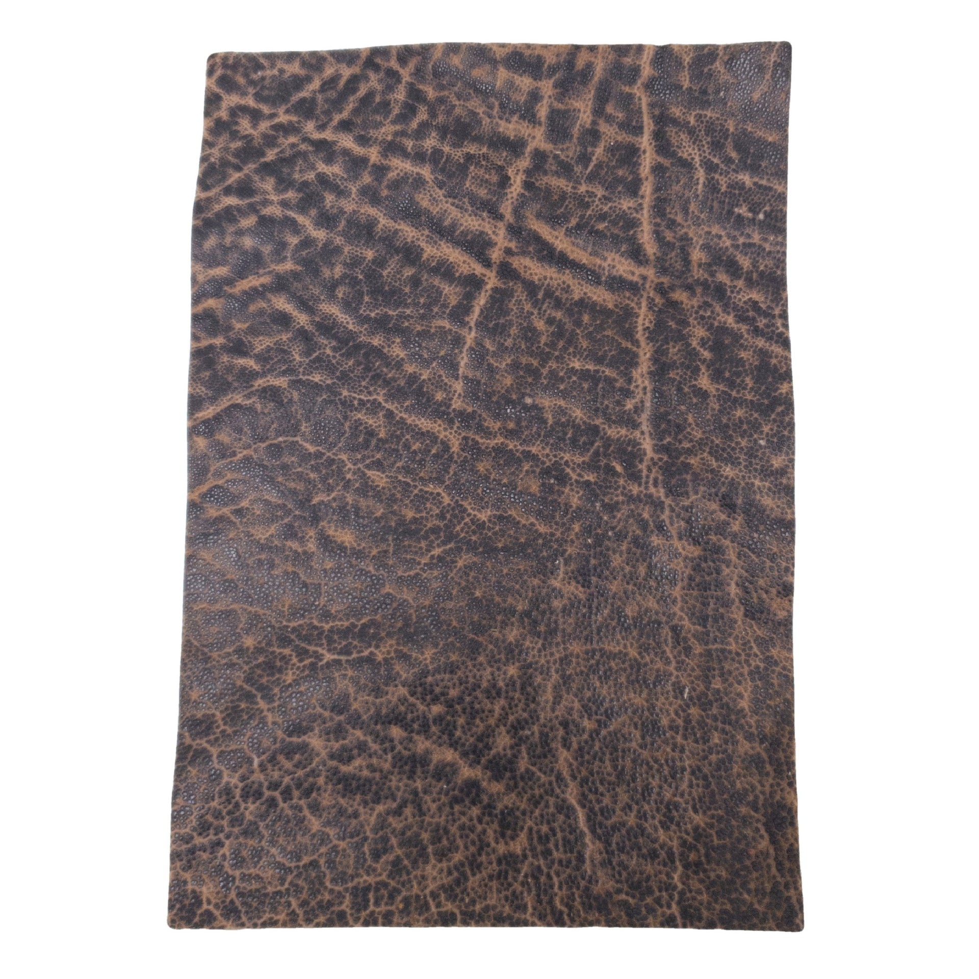 Genuine Elephant Nonstock Pre-cuts, 4.5-5.5 oz, Various Colors, Two-Tone Tan / 6.3" x 9.25" | The Leather Guy