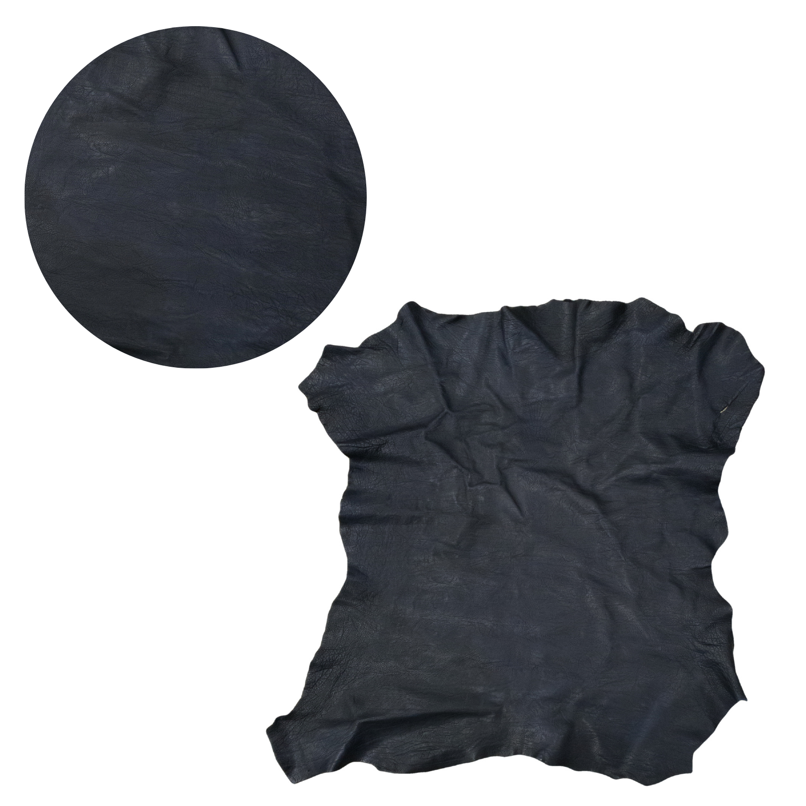 Chrome Tan Goat, 3-8 Sq Ft, 2-3 oz, Dark Blue / 6 Sq Ft | The Leather Guy