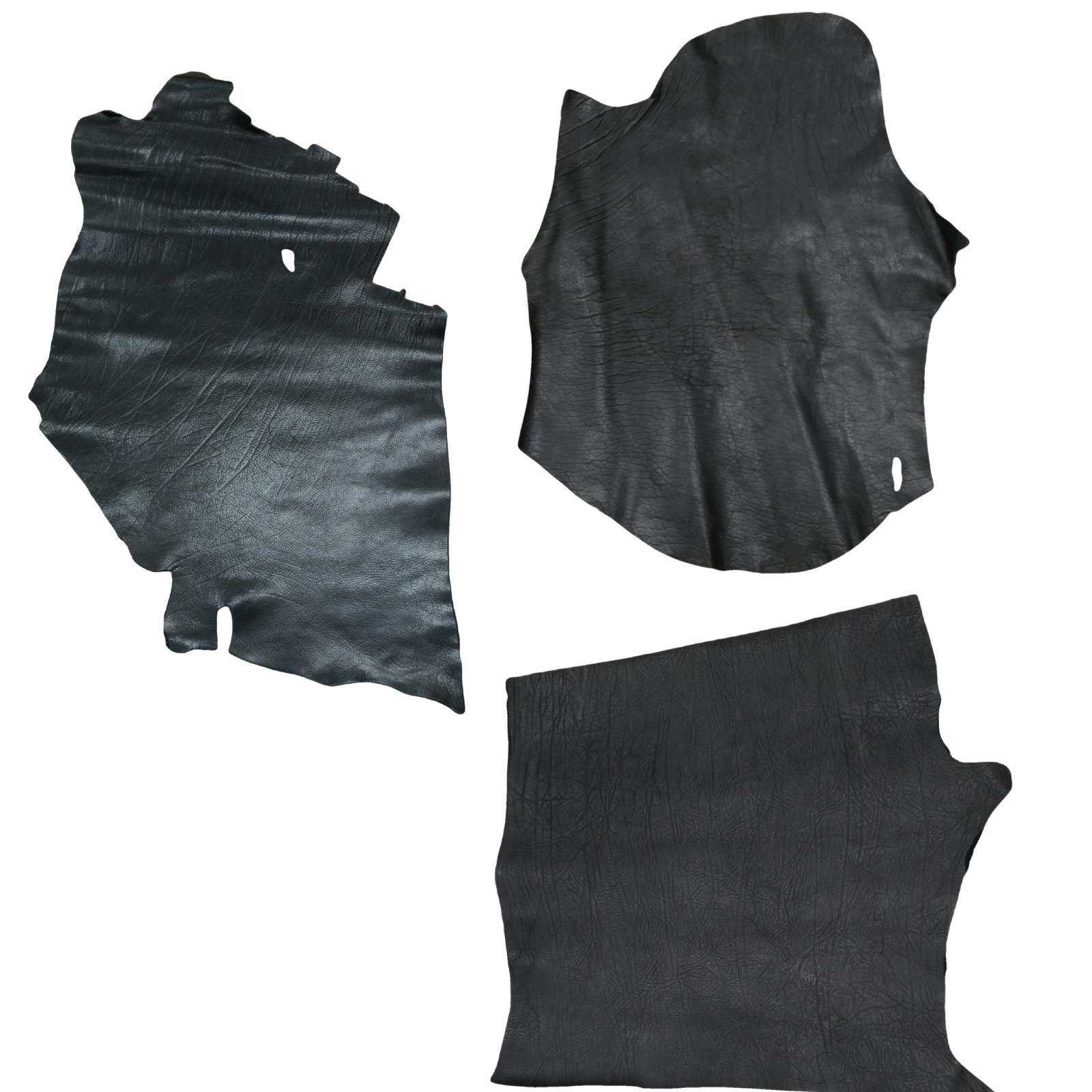 Bison Project Pieces,3-7 oz, 1-6 Sq Ft, Black Mix / 1-2 Sq Ft | The Leather Guy