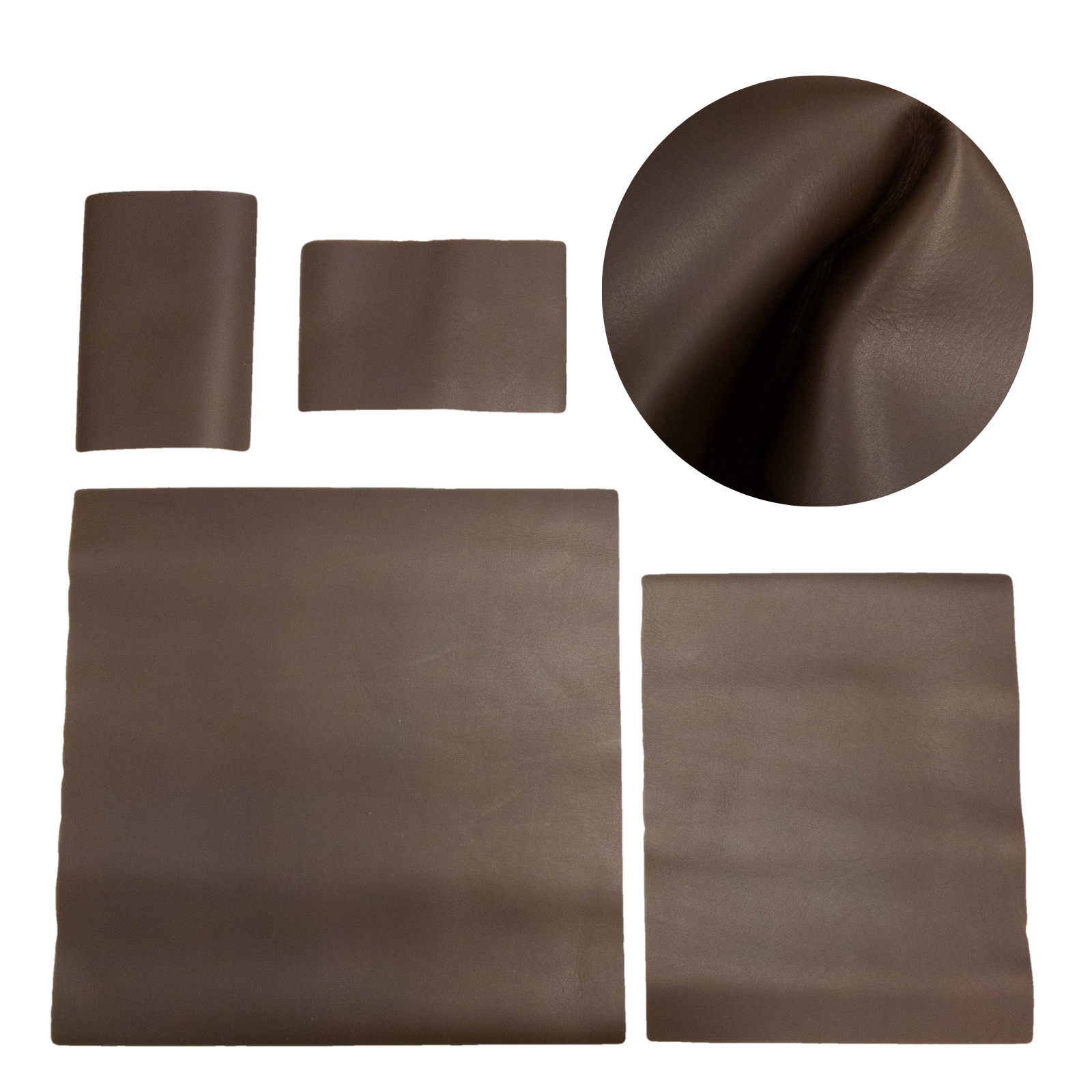 Dark Brown Cowboy Cut Pre-cuts, Regular - Bronc Brown (4-5oz) / 4 x 6 | The Leather Guy