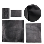 Black Cowboy Cut Pre-cuts, Regular - Black Beauty (3-4oz) / 4 x 6 | The Leather Guy