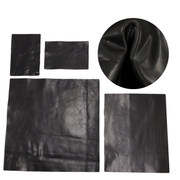 Black Cowboy Cut Pre-cuts, Regular - Black River (3-4oz) / 4 x 6 | The Leather Guy