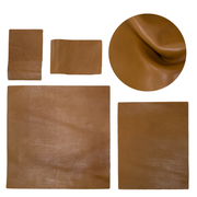 Medium Brown Cowboy Cut Pre-cuts, Regular - Desert Tan (3-4oz) / 4 x 6 | The Leather Guy