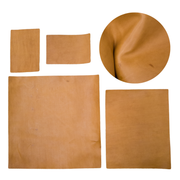 Medium Brown Cowboy Cut Pre-cuts, Rustic - Dust Tan (3-4oz) / 4 x 6 | The Leather Guy