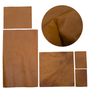 Medium Brown Cowboy Cut Pre-cuts, Rustic - Saddle Up Brown (2.5-3.5oz) / 4 x 6 | The Leather Guy