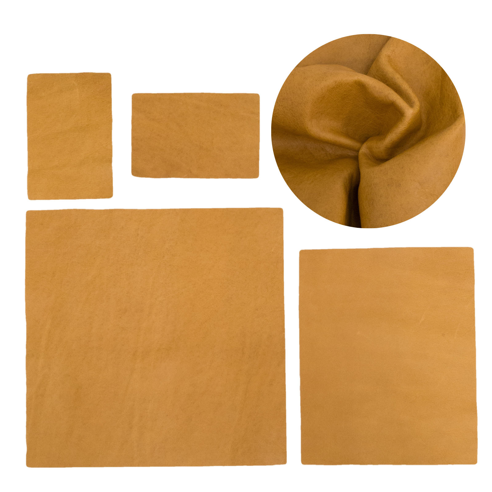 Mixed Chap Cowboy Cut Pre-cuts, Rustic - Great Plains Yellow (2-3oz) / 4 x 6 | The Leather Guy