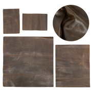 Dark Brown Cowboy Cut Pre-cuts, Regular - Steed Brown (3-4oz) / 4 x 6 | The Leather Guy