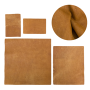 Medium Brown Cowboy Cut Pre-cuts, Grunge - Wheat Brown (4-5oz) / 4 x 6 | The Leather Guy