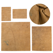 Mixed Chap Cowboy Cut Pre-cuts, Rustic - Western Tan (2-3oz) / 4 x 6 | The Leather Guy