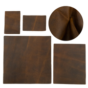 Dark Brown Cowboy Cut Pre-cuts, Regular - Lone Ranger Reddish Brown (4.5-5.50z) / 4 x 6 | The Leather Guy