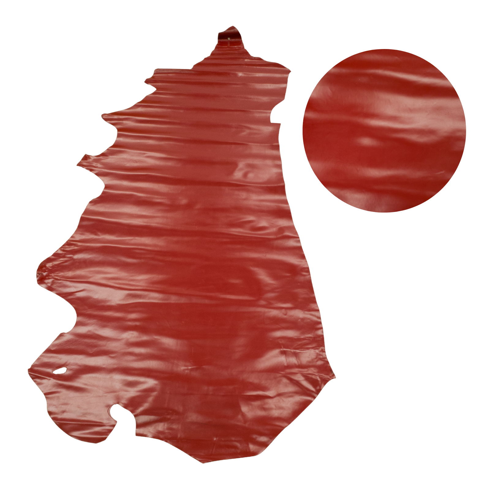 Solid Colors, Semi-Patent Cow Handbag Leather, Sides and Project Pieces, Cherry Bliss / Side / 24-26 Sq Ft | The Leather Guy