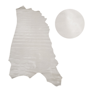 Solid Colors, Semi-Patent Cow Handbag Leather, Sides and Project Pieces, Marvelous Milk / Side / 15-17 Sq Ft | The Leather Guy