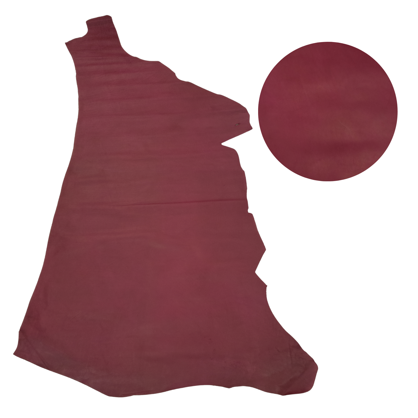 Solid Colors, Semi-Patent Cow Handbag Leather, Sides and Project Pieces, Satin Sweet Raspberry / Side / 24-26 Sq Ft | The Leather Guy