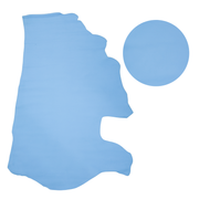 Solid Colors, Semi-Patent Cow Handbag Leather, Sides and Project Pieces, Satin Baby Blue / Side / 21-23 Sq Ft | The Leather Guy