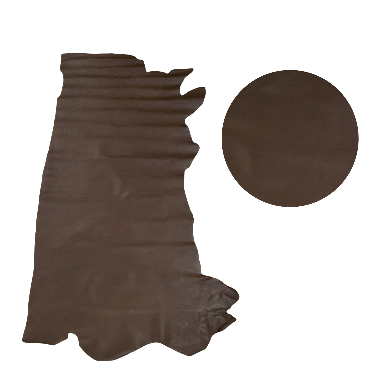 Browns, Semi-Patent Cow Handbag Leather, Sides, Brownie Brown / 18-20 Sq Ft | The Leather Guy