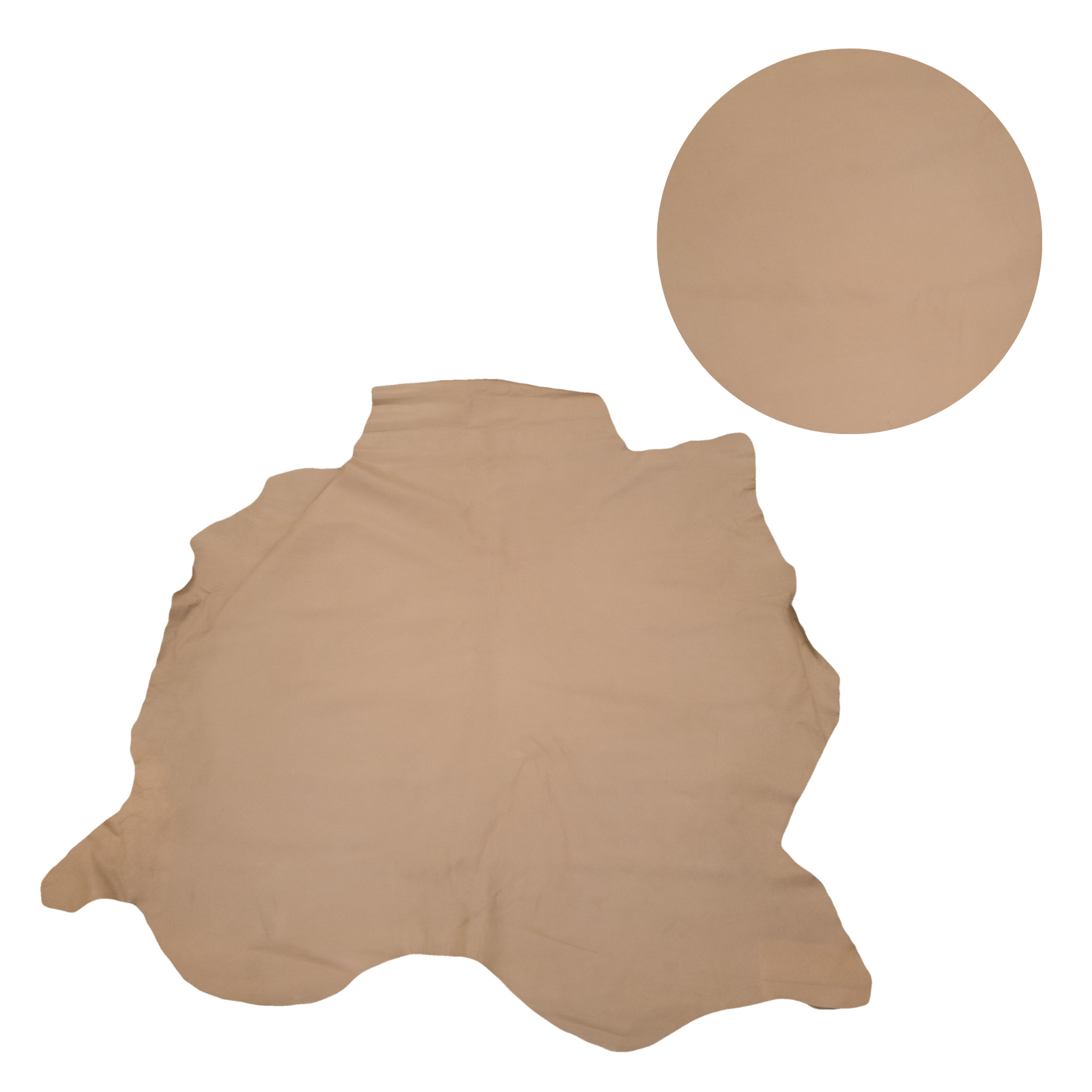 Browns, Semi-Patent Cow Handbag Leather, Sides, Rosy Tan / 12-14 Sq Ft | The Leather Guy