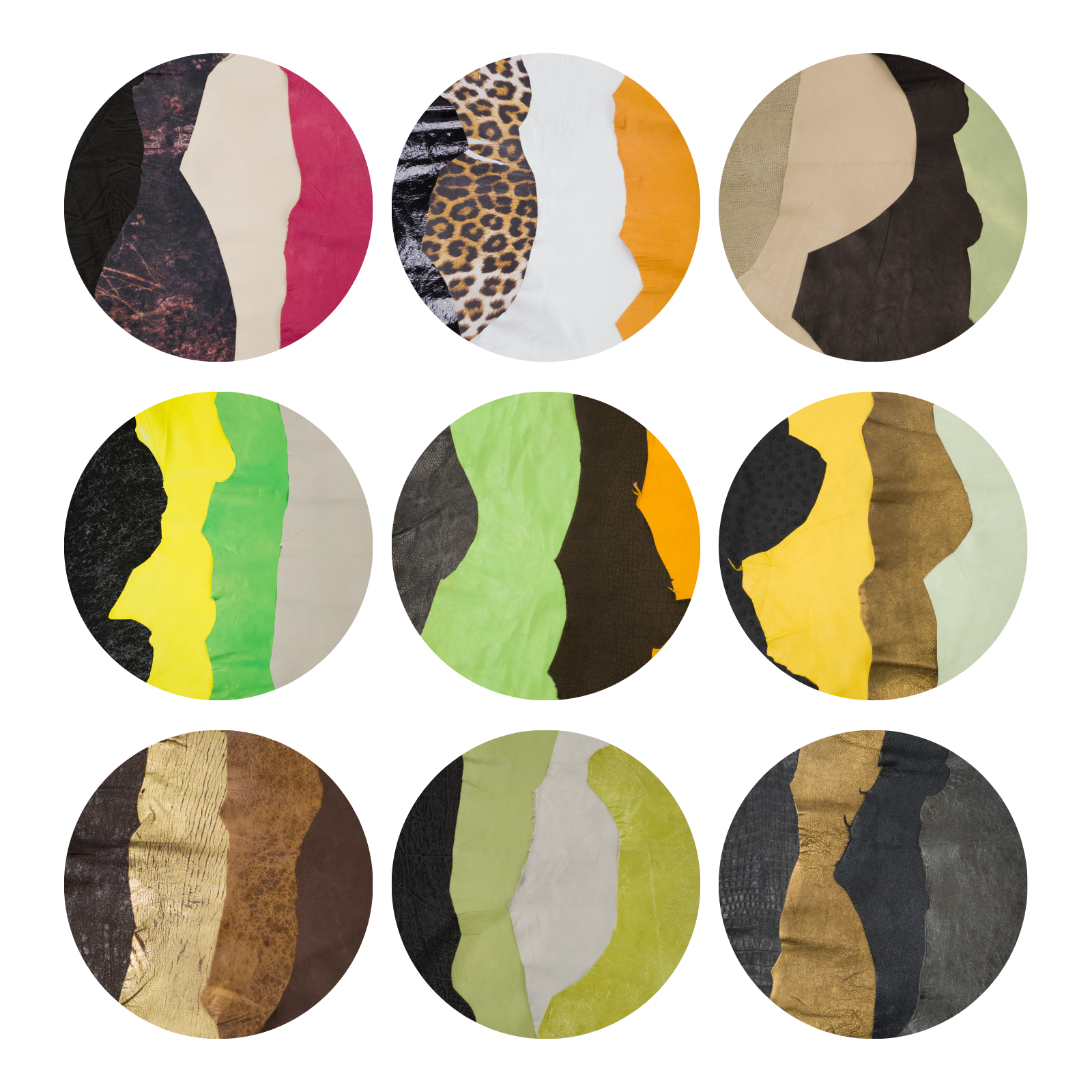 4pc Fashion Lamb Hide Bundle, 1.5-3 oz, 20-40 Sq Ft, | The Leather Guy