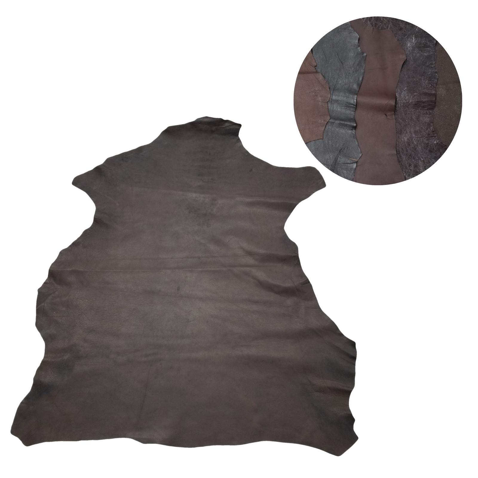 Brown Lamb, 4-9 Sq Ft, 2-3 oz, Mix Bundle, Dark Brown / 4-6 Sq Ft / Single | The Leather Guy