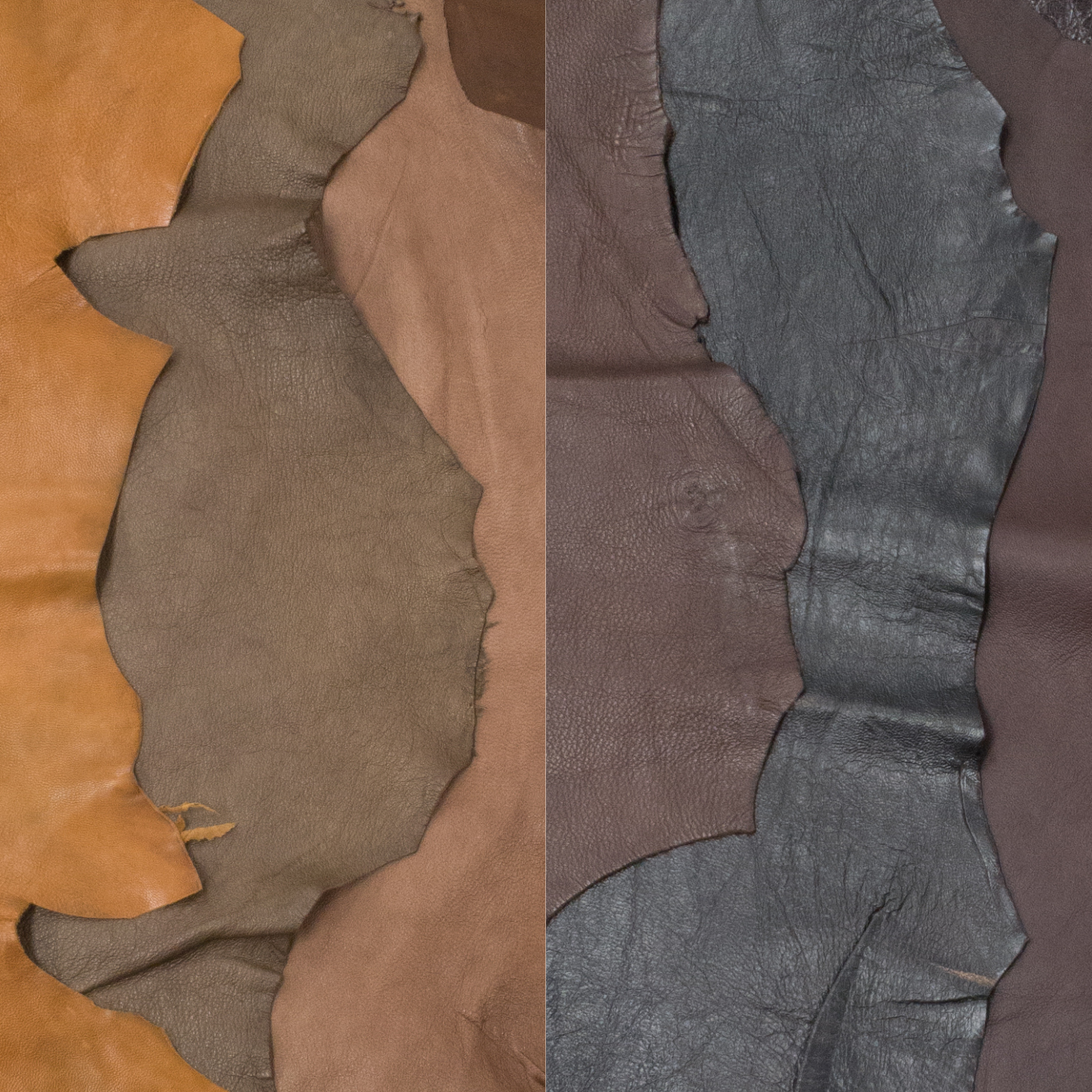 Brown Lamb, 4-9 Sq Ft, 2-3 oz, Mix Bundle, Mix / 4-6 Sq Ft / 4 Pack | The Leather Guy