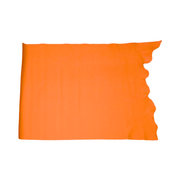 Orange Cowhide Leather – Pebble Grain 3–4 oz | Valencia Orange, Middle Piece / 6.5 - 7.5 | The Leather Guy