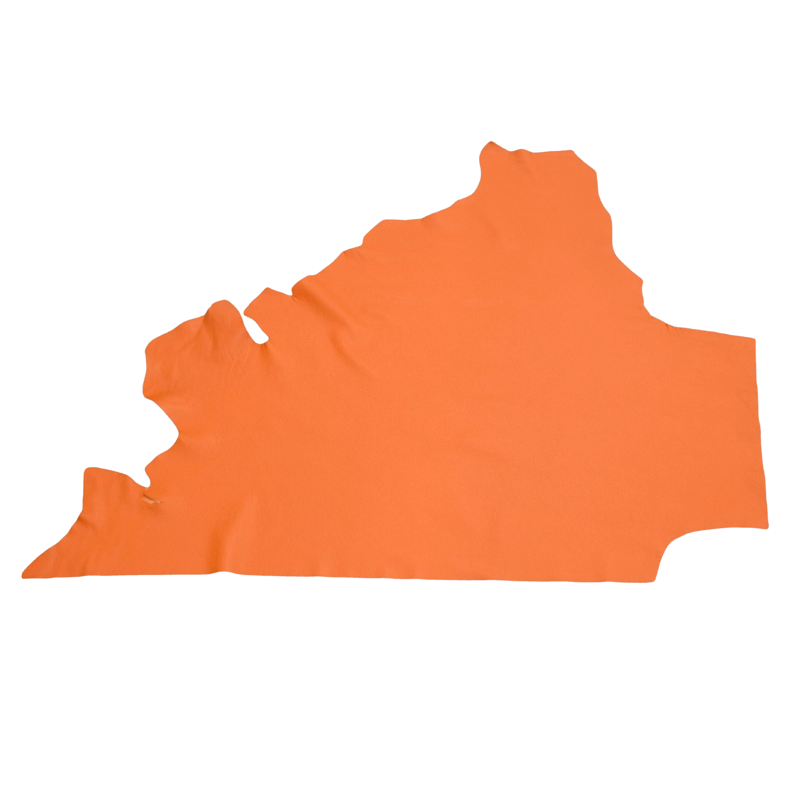 Orange Cowhide Leather – Pebble Grain 3–4 oz | Valencia Orange, Top Piece / 6.5 - 7.5 | The Leather Guy