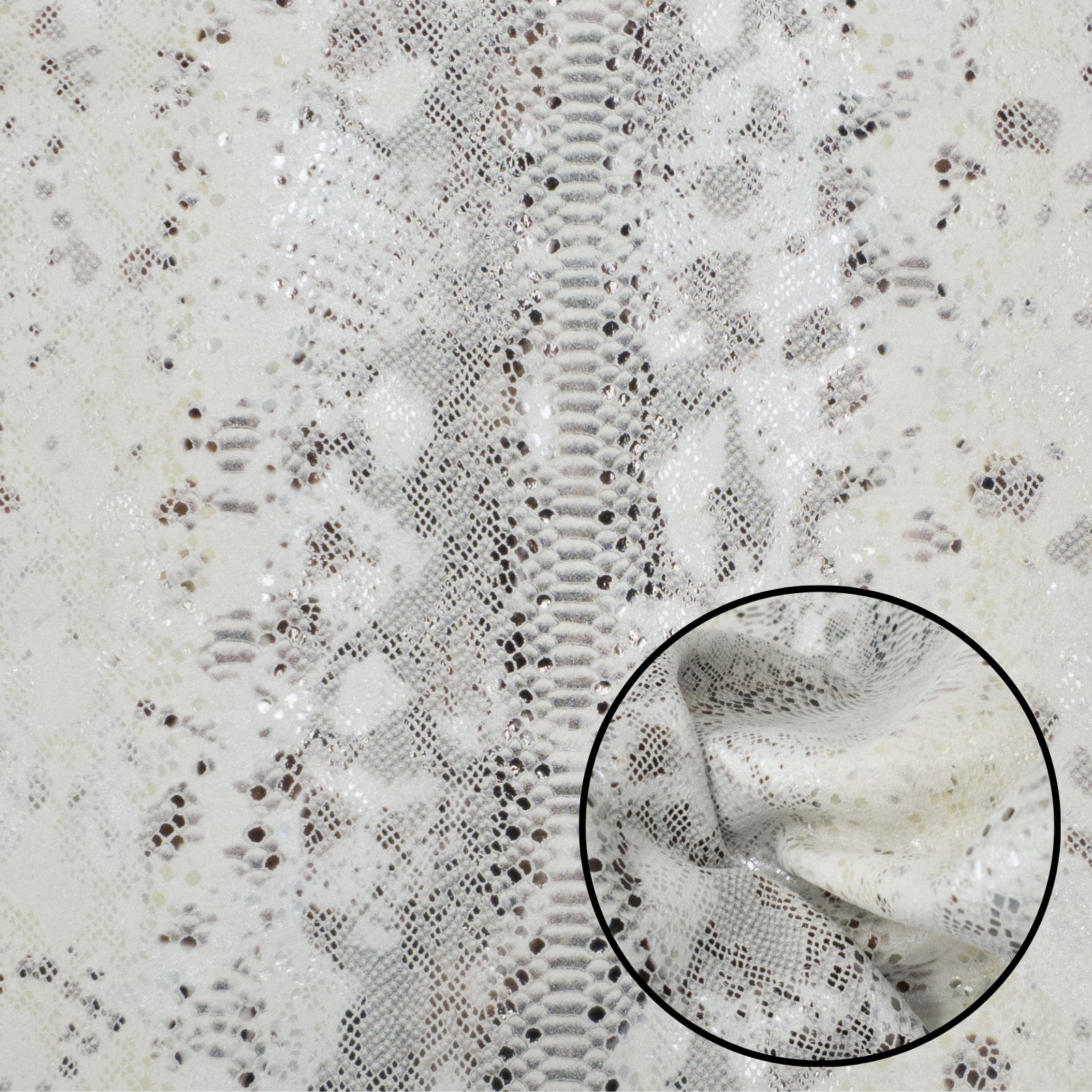 Scale Pattern Leather Pre-Cuts – 2–4 oz Fashion Leather | Limited Stock, Cream Spotted / 4 x 6 | The Leather Guy