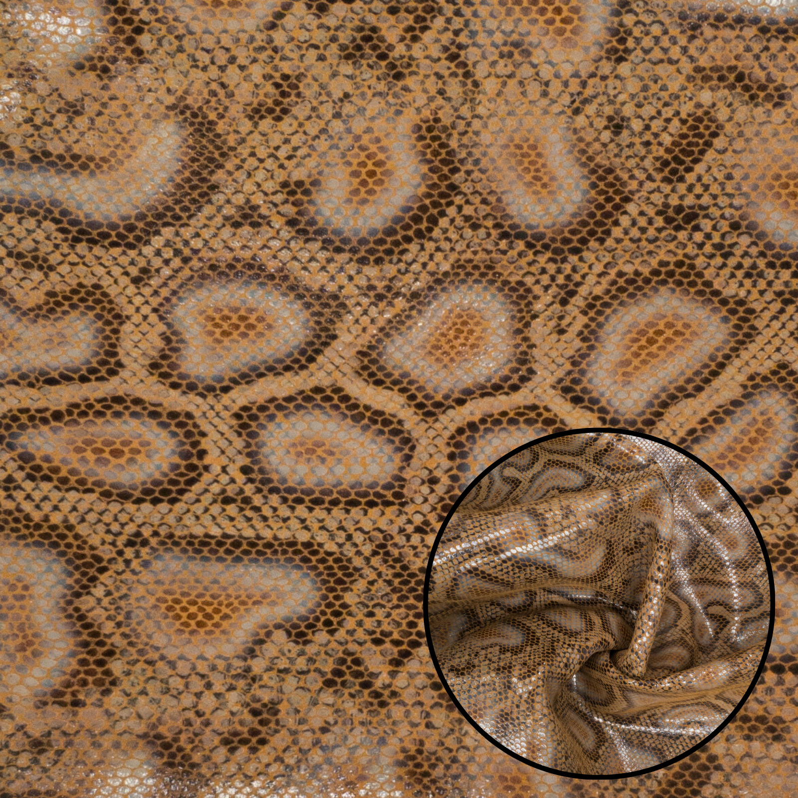 Scale Pattern Leather Pre-Cuts – 2–4 oz Fashion Leather | Limited Stock, Terracotta Geode / 4 x 6 | The Leather Guy