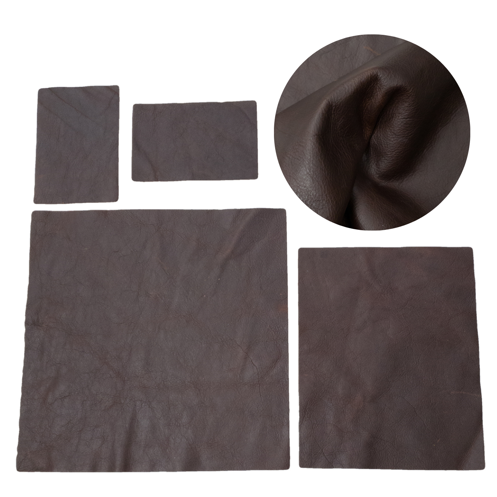 Dark Brown Cowboy Cut Pre-cuts, | The Leather Guy