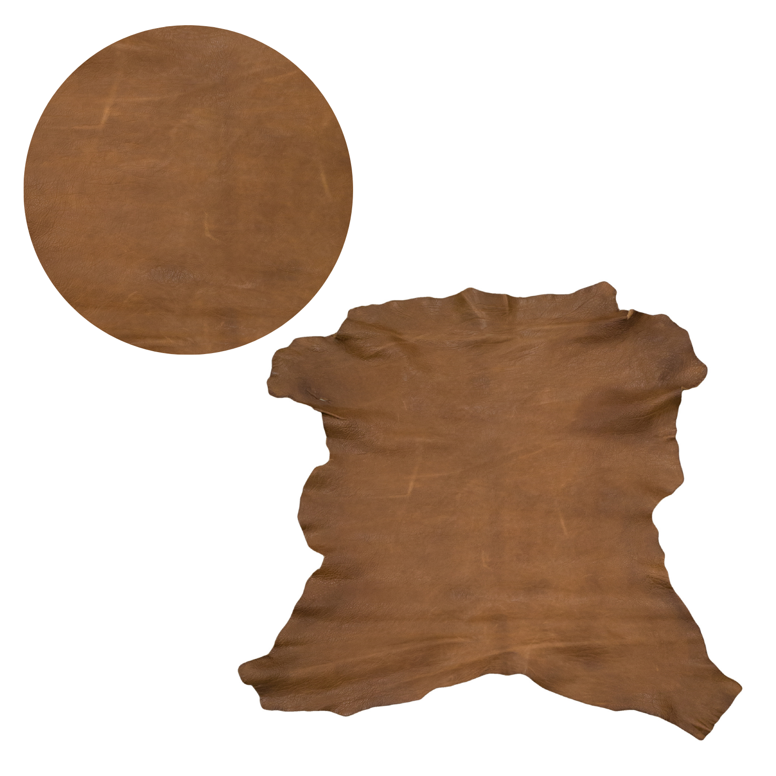 Chrome Tan Goat, 3-8 Sq Ft, 2-3 oz, Light Brown / 5 Sq Ft | The Leather Guy