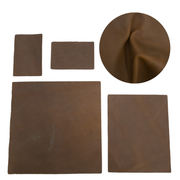 Dark Brown Cowboy Cut Pre-cuts, Regular - Bull Riding Brown (4-5oz) / 4 x 6 | The Leather Guy