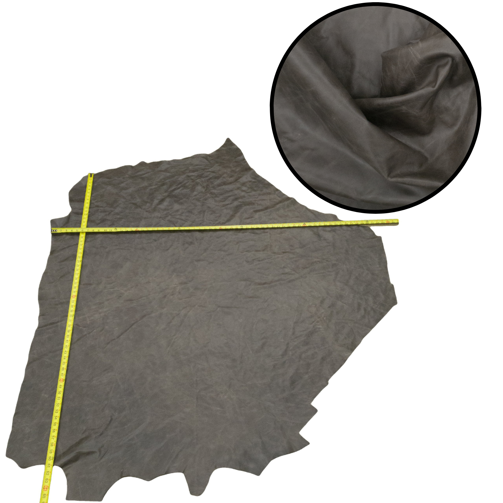 Light Browns, 4-20 Sq Ft Upholstery Cowhide Project Pieces, Thunder Grey / 20 / 1 | The Leather Guy
