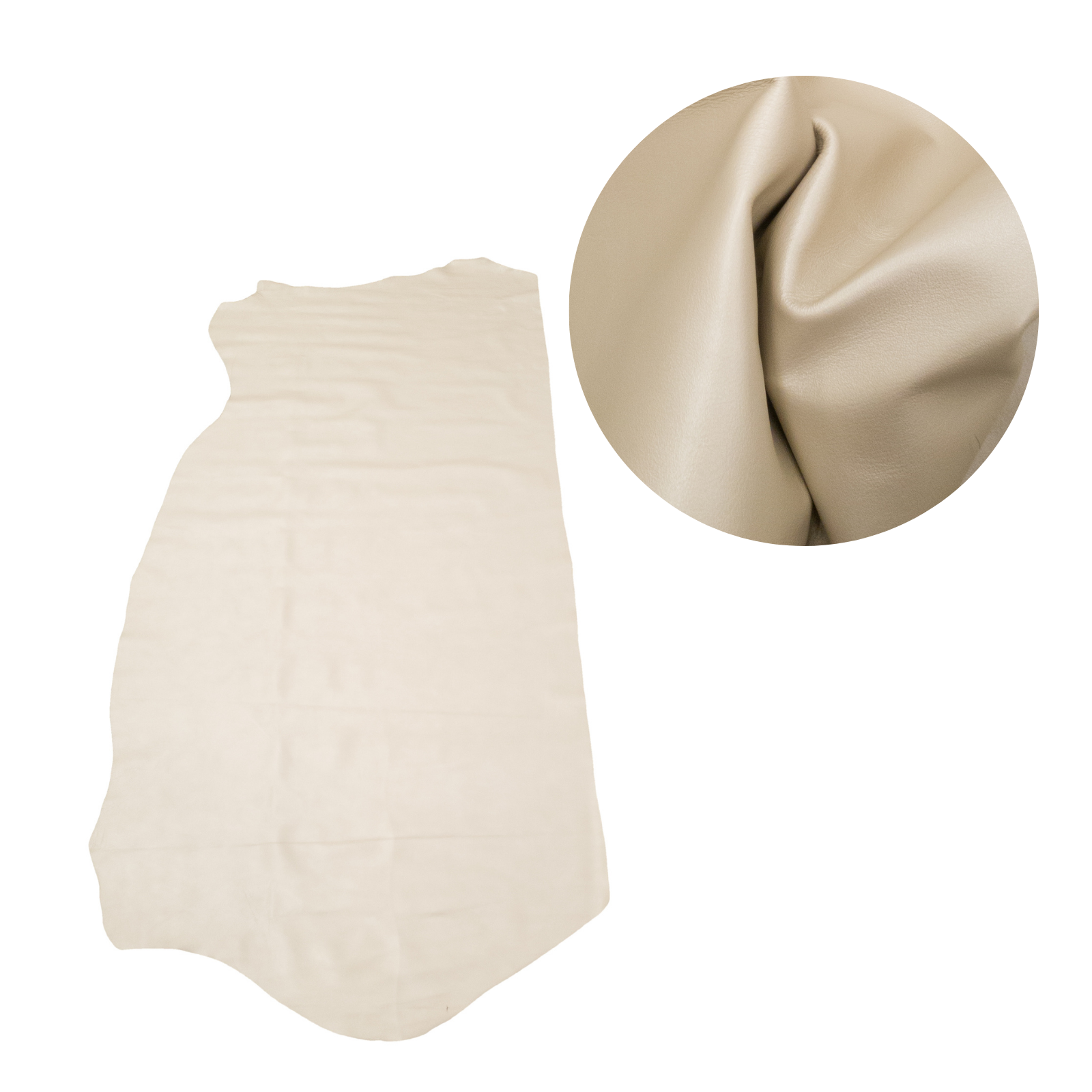 Upholstery, 12-26 Sq Ft, 2-4 oz, Cow Leather Sides, Champagne Shine / 24-26 Sq Fr | The Leather Guy