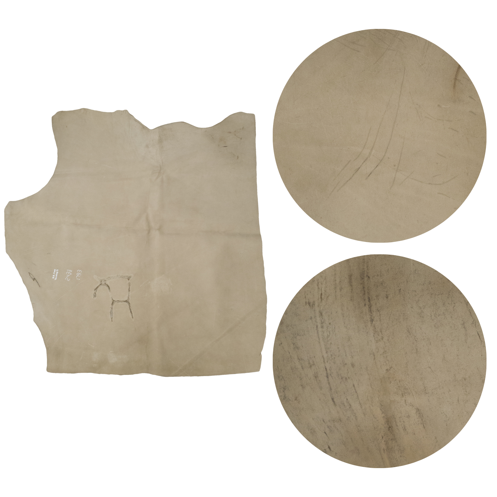 Earth Tones, 4-6 oz, 4-9 Sq Ft, Nubuck Project Pieces, Grunge Light to Medium / 4-6 | The Leather Guy