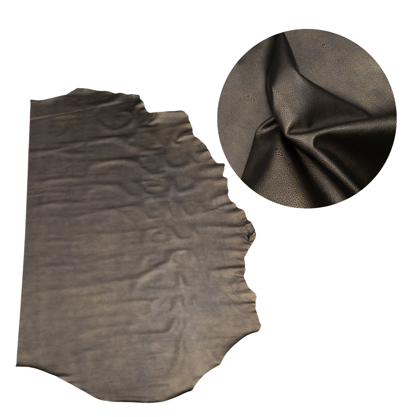 Upholstery, 12-26 Sq Ft, 2-4 oz, Cow Leather Sides, Bronze Dragon / 21-23 Sq Ft | The Leather Guy