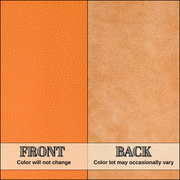 Orange Cowhide Leather – Pebble Grain 3–4 oz | Valencia Orange, | The Leather Guy