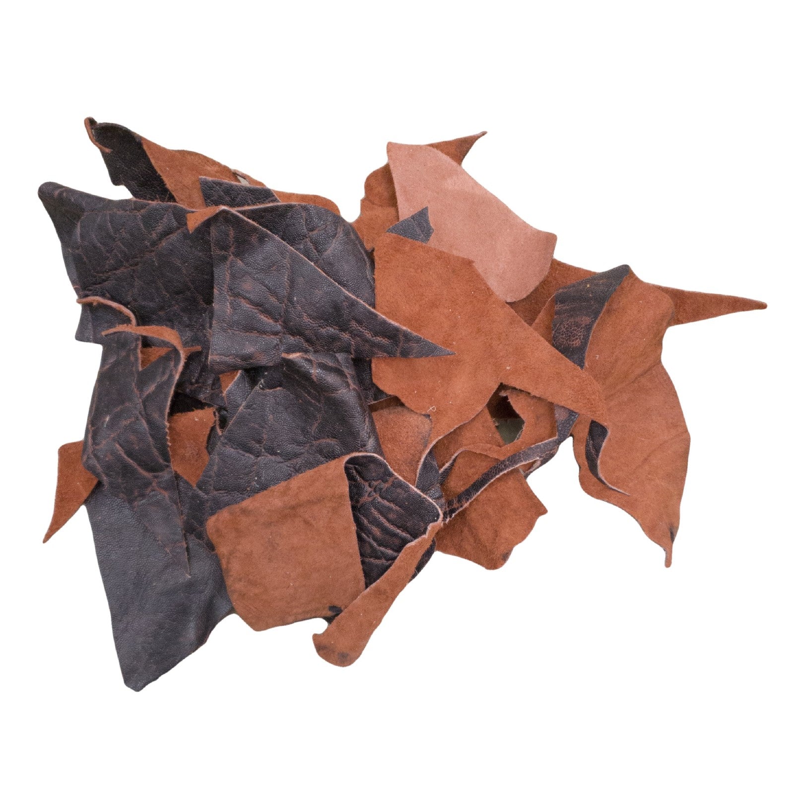 In Store - Elephant, 4.5 - 5.5 oz, Chrome Tan Scrap, 1 pound Bag, Volcanic Embers / Small / 1 LB | The Leather Guy