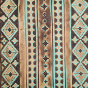 Southwest Aztec Embossed Leather Sheets – Genuine Cowhide for Handbags, Wallets & DIY Crafts, Wanderlust Turquoise / 4x6 | The Leather Guy