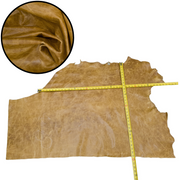 Light Browns, 4-20 Sq Ft Upholstery Cowhide Project Pieces, Warm Butterscotch (3-4 oz) / 9 / 1 | The Leather Guy