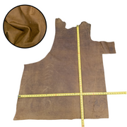 Embossed, 4-21 Sq Ft Upholstery Cowhide Project Pieces, Rustic Wood Brown / 7 / 1 | The Leather Guy