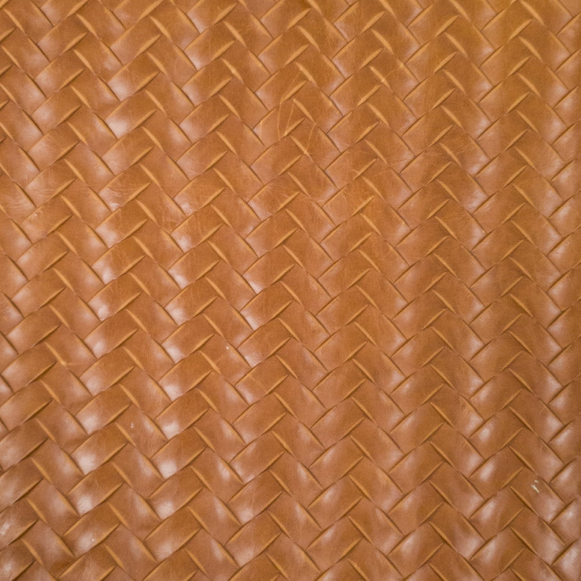Western Cowhide Leather – 2–4 oz Embossed Grain – Large Pre-cuts, Browns / Woven Brandy / 10"x10" | The Leather Guy